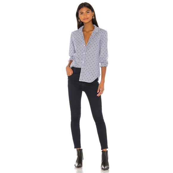 Frank & Eileen Frank Button Down Blue Stripes Navy Hearts - Picture 2 of 11